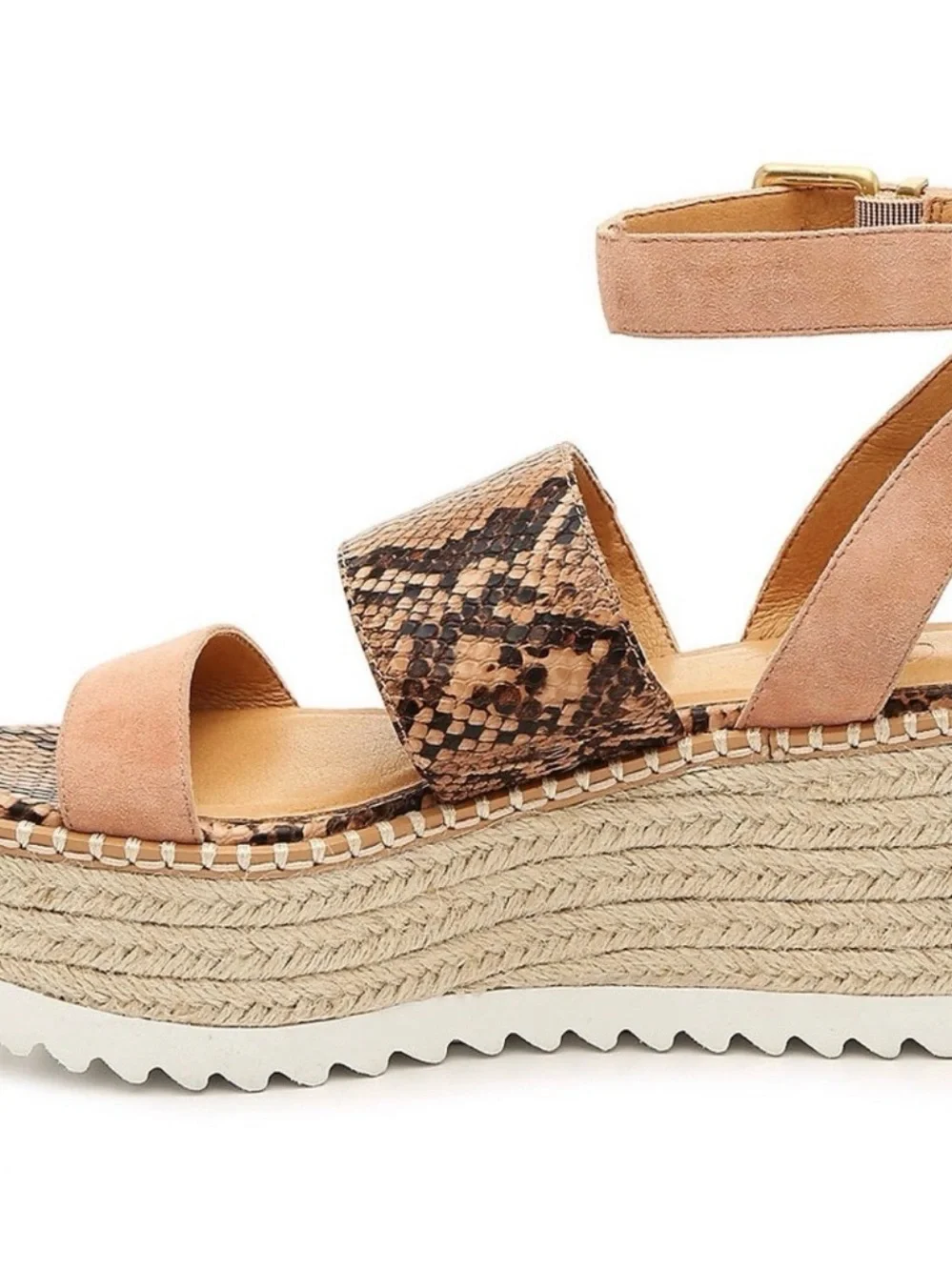 Women’s Crown Vintage swedew Nude Espadrille Platform Sandals 9 1//2 M